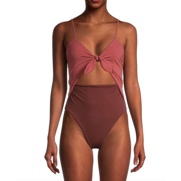 NEW! Veronica Beard Medium Aniston One Piece Cut Out Swimsuit - Picture 1 of 8